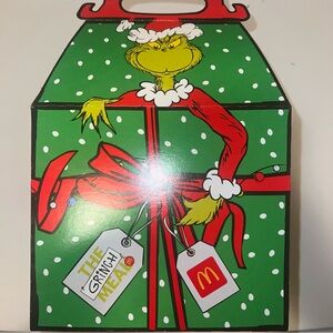 McDonald’s Grinch Meal Boxes with Pickle Seasoning Packet and Shaker Bag